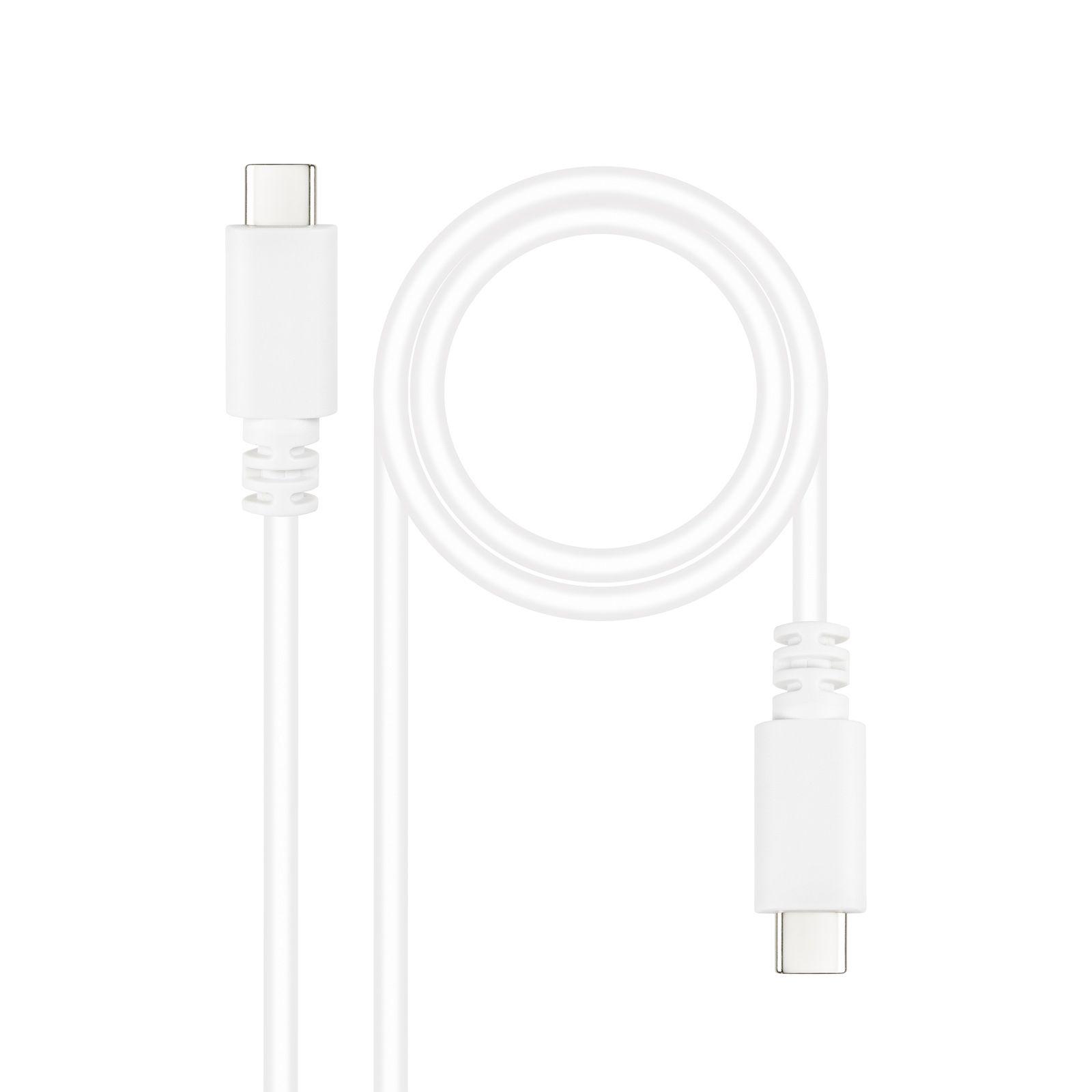 Cabo USB NANOCABLE 10.01.2301-L150-W (1,5 m - USB C - Branco)