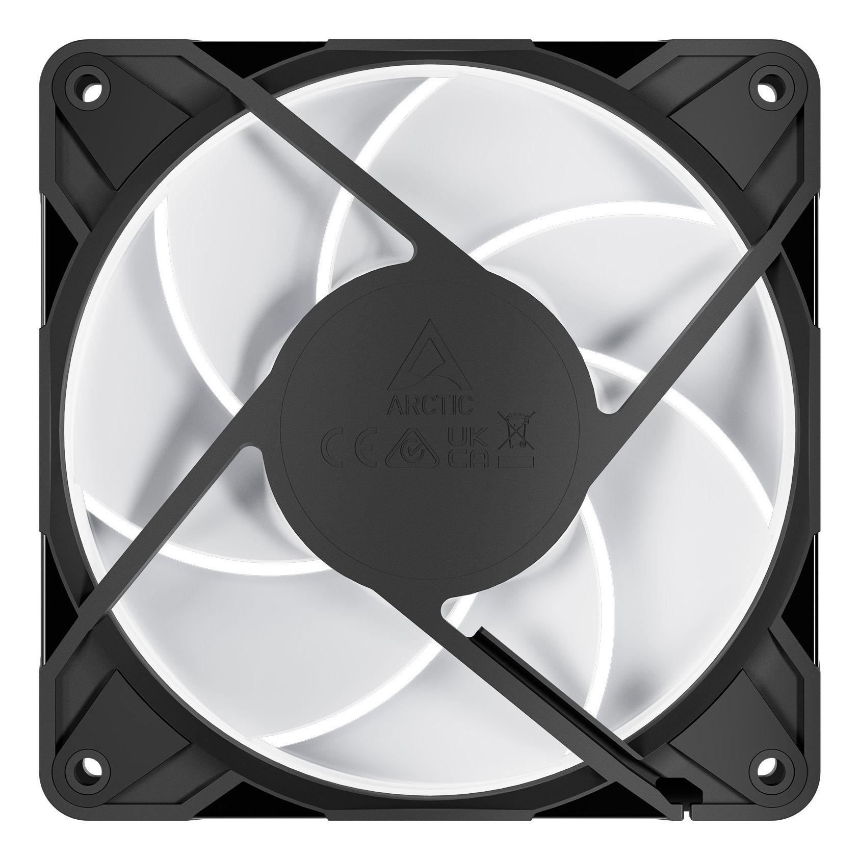 Conjunto de Ventoinhas para Caixa de PC ARCTIC P12 Pro A-RGB (Preto e Branco) — miniatura 6
