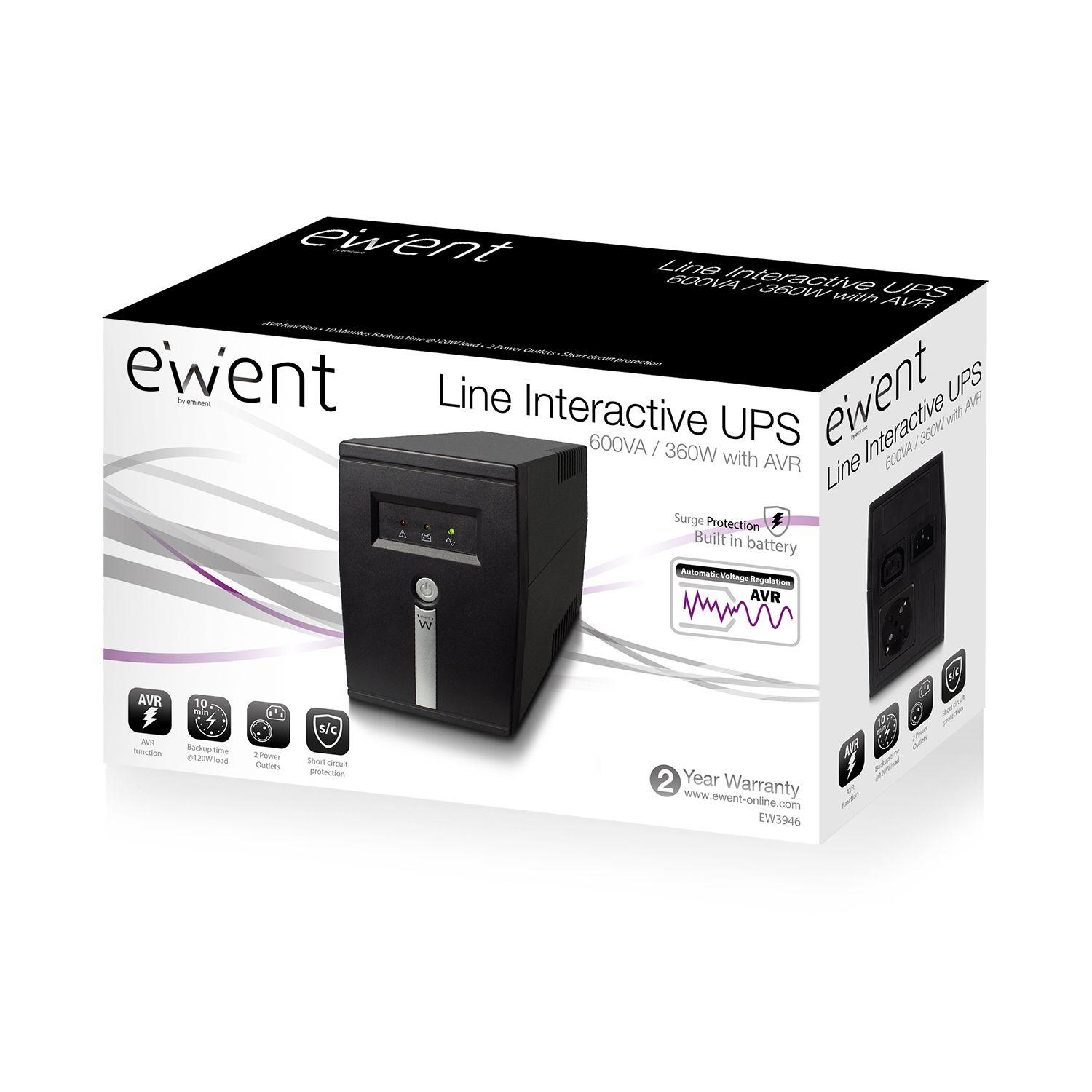 UPS Linha Interativa EWENT EW3946 (Cabo de alimentação de entrada - Preto), miniatura 4