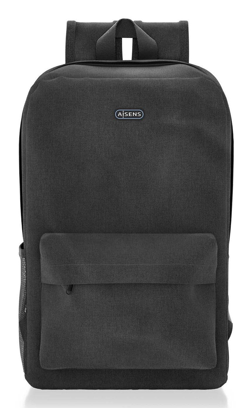 Mochila para Portátil AISENS ASBG-BP080-BK (Poliéster - 39,6 cm - Altura 44 cm - Preto)