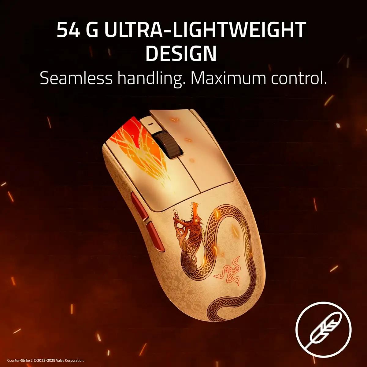 Rato RAZER Viper V3 Pro Counter-Strike 2 Edition (Mão direita - 35000 DPI - Ótico - Dourado e Amarelo) — miniatura 4
