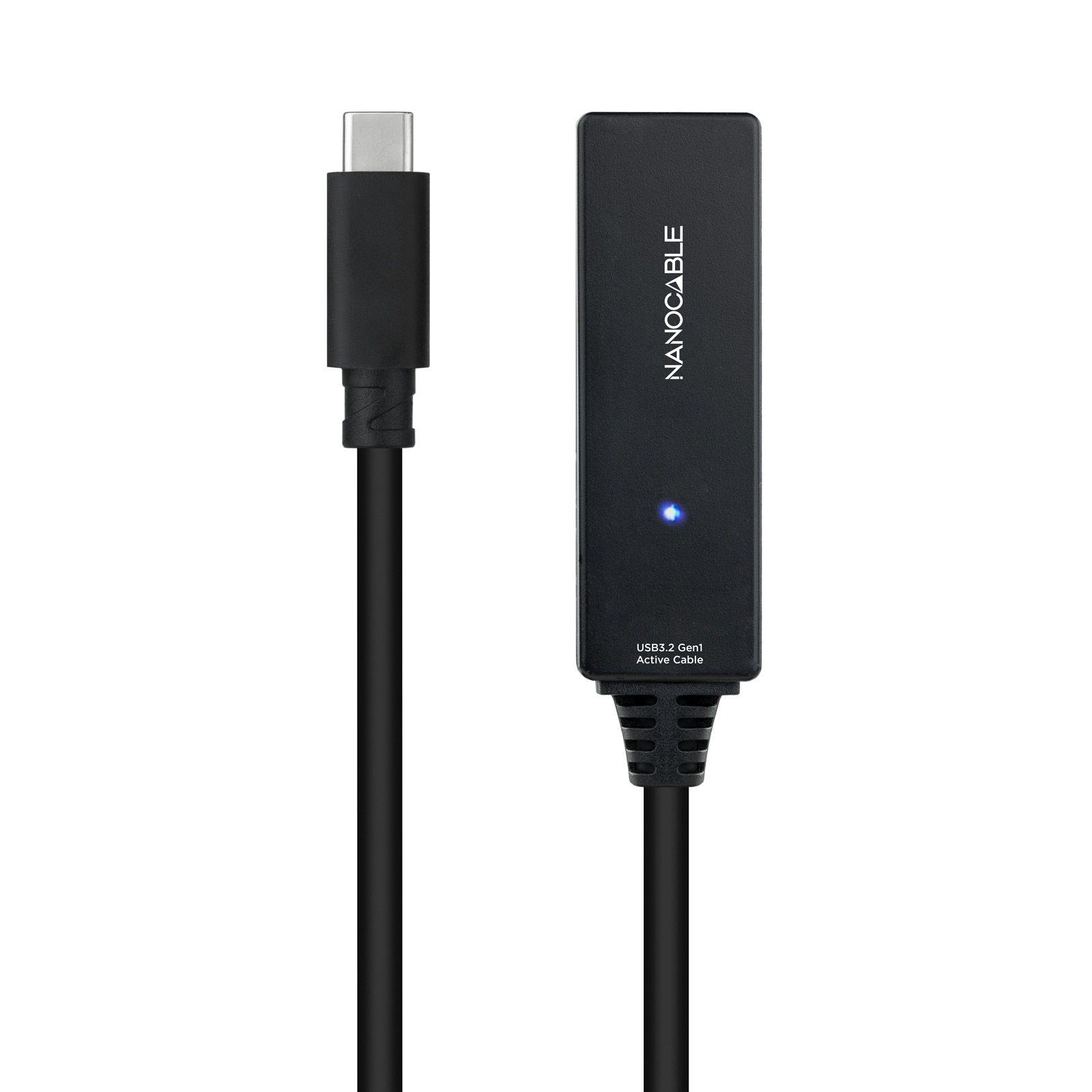 Cabo de Extensão USB-C NANOCABLE 10.01.1311 (5 m - USB C - Preto) — miniatura 3