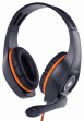 Headset Gaming GEMBIRD GHS-05-O (Binaural - Com fios - Circum-aural - Preto e Laranja)