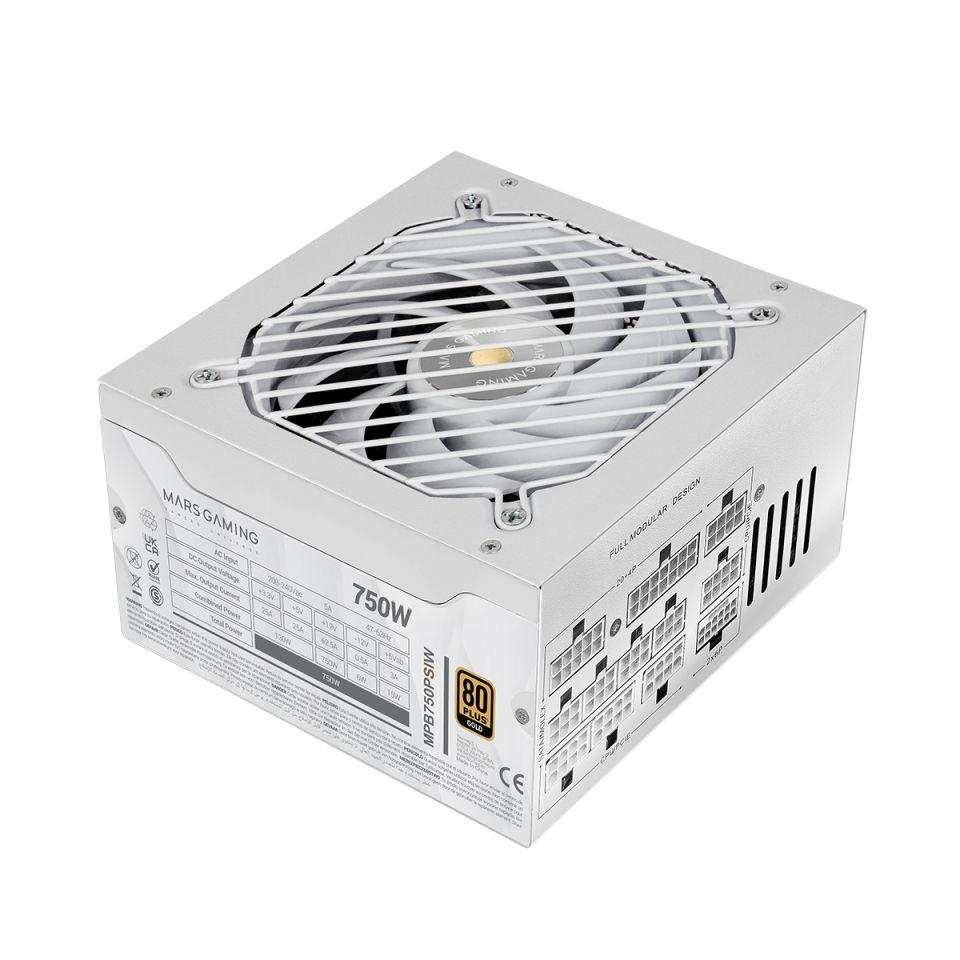 Fonte de Alimentação MARS GAMING MPB750PSIW (ATX - 750 W - 80 PLUS Gold - Branco)