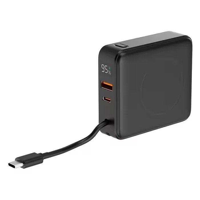 Powerbank Sem Fios GEMBIRD PB10-WPC15-LCD-01 (10000 mAh - 20 W - 15 W - Preto), miniatura 3