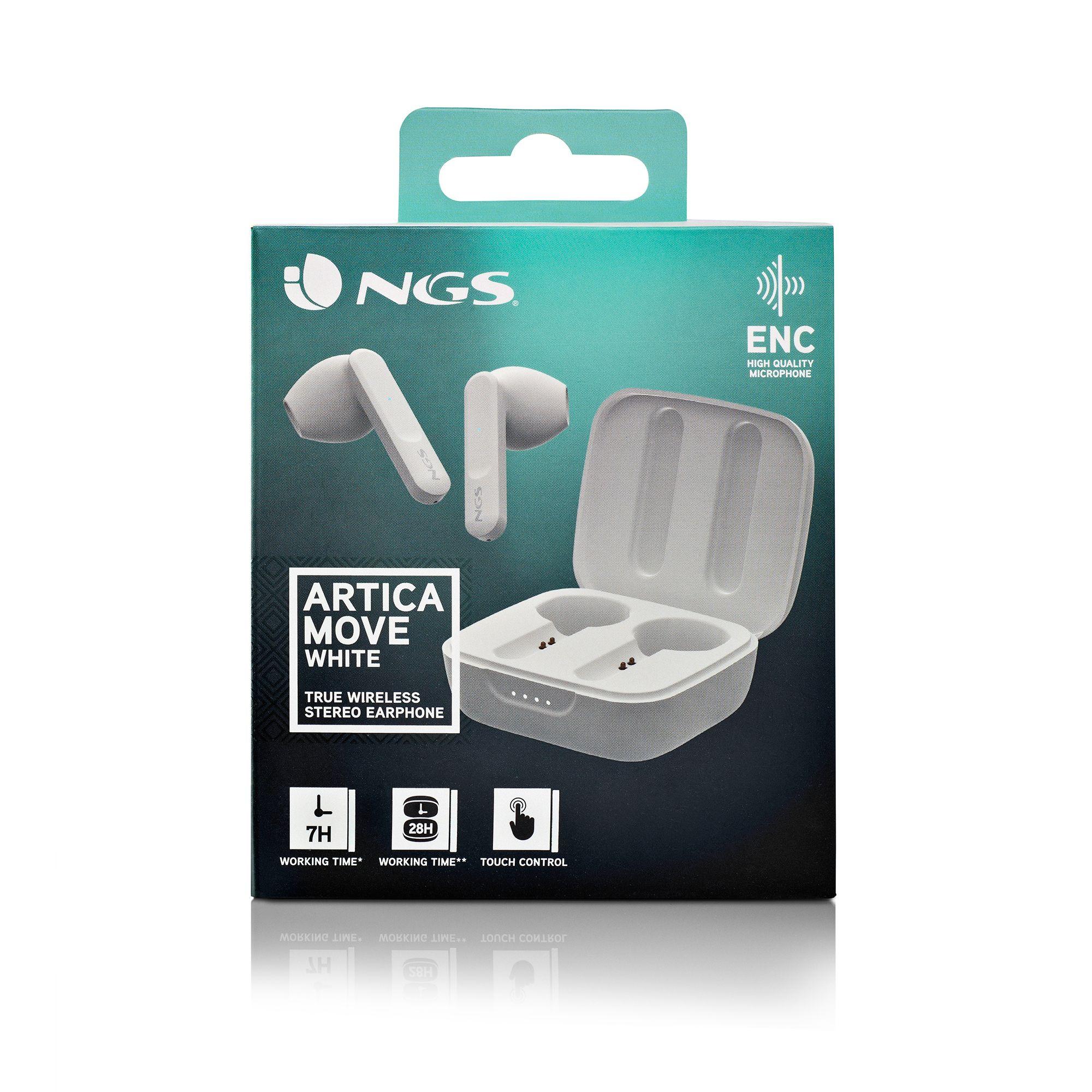 Auscultadores NGS Artica Move (Binaural - Sem fios - Intra-aural - Branco), miniatura 9