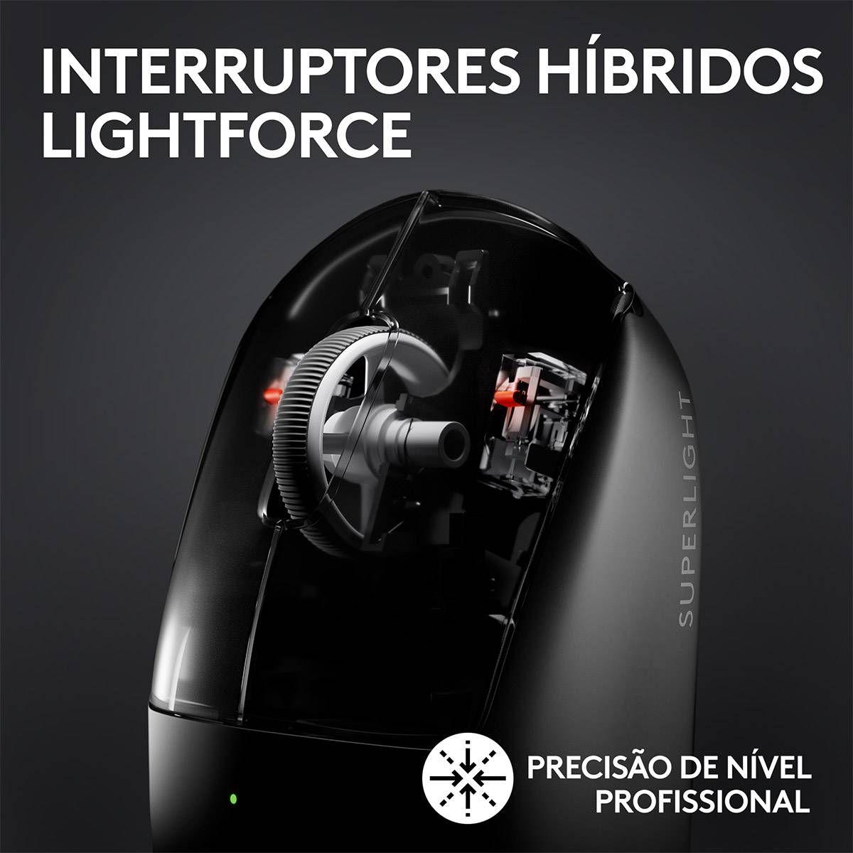 Rato LOGITECH PRO X SUPERLIGHT 2 (Mão direita - 32000 DPI - Ótico - Preto) — miniatura 5