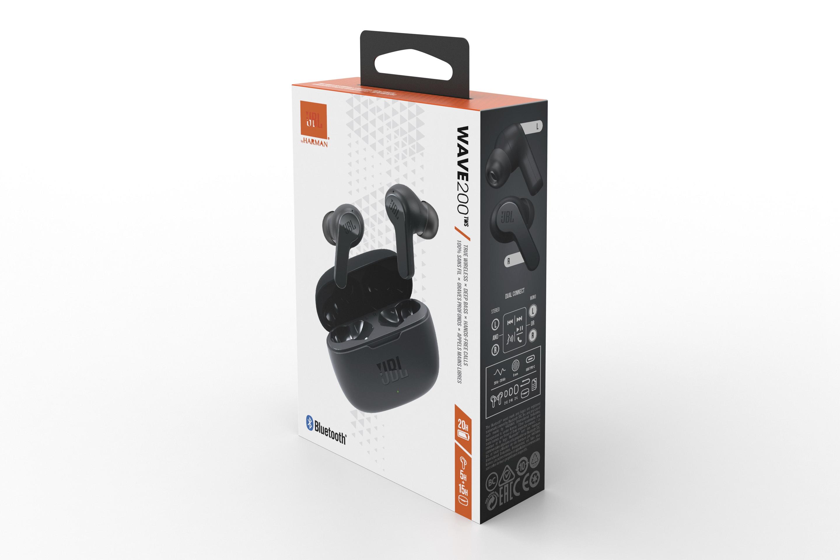 Auscultadores JBL Wave 200TWS (Binaural - Sem fios - Intra-aural - Preto), miniatura 9