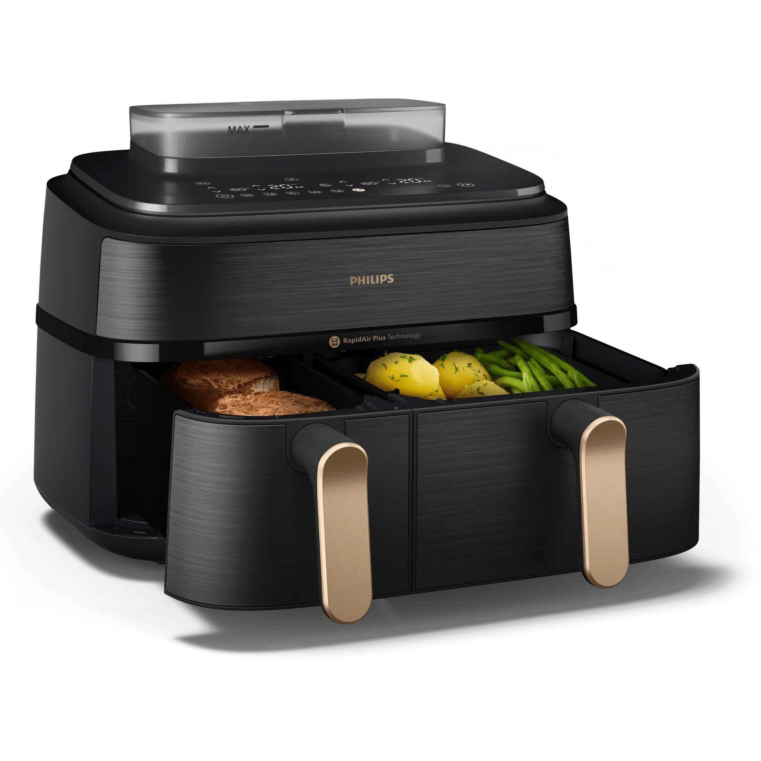 Fritadeira a Ar Independente PHILIPS 5000 Series NA552/00 (2750 W - 200 °C - 40 °C - Preto e Dourado), miniatura 7