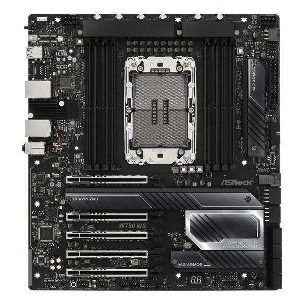Motherboard ASROCK W790 WS R2.0 (LGA 4677 (Socket E) - Intel Xeon W - Quadri-canal - Preto)