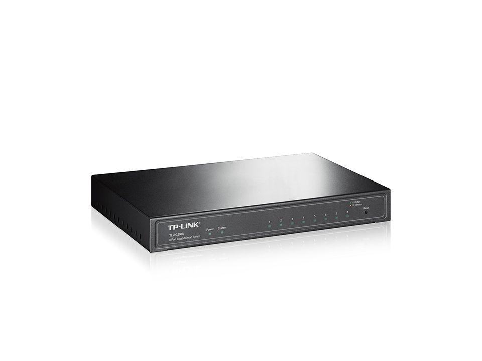 Switch TP-LINK TL-SG2008 (Gigabit Ethernet - 4 MB - 16 Gbit/s - Preto) — miniatura 2