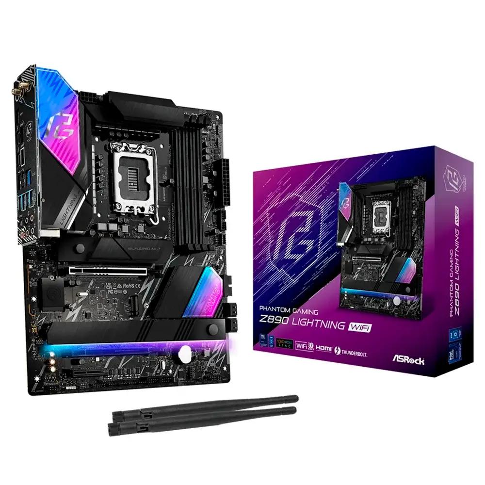 Motherboard ASROCK Phantom Gaming Z890 Lightning WiFi (LGA 1851 (Socket V1) - Intel Core Ultra - ATX), miniatura 2