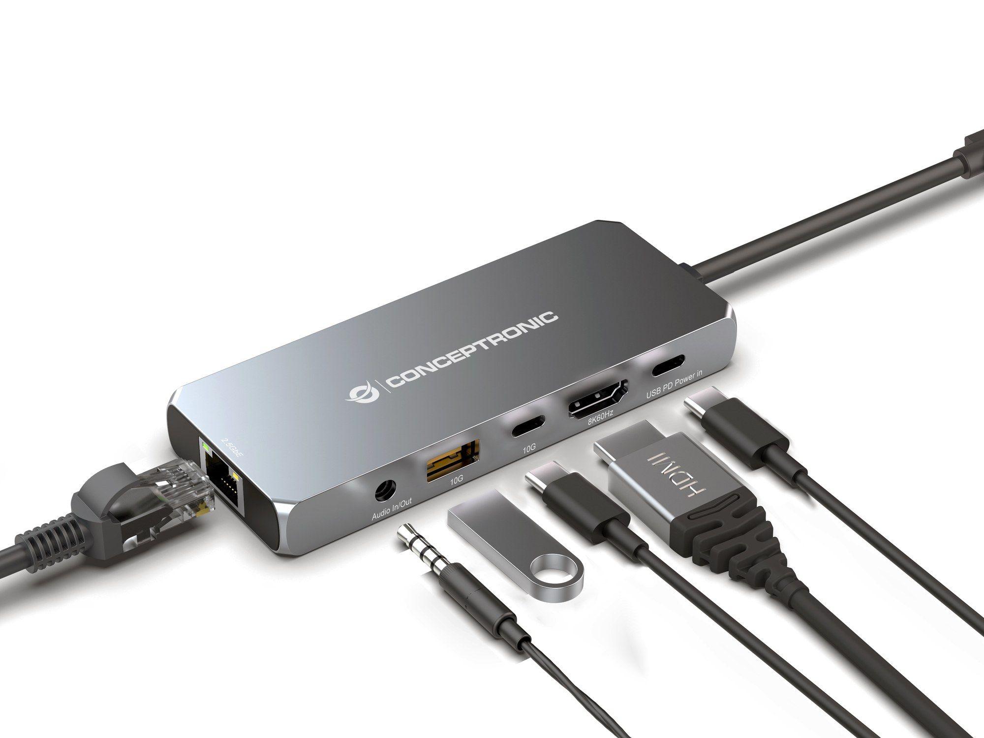 Docking Station USB-C CONCEPTRONIC DONN22G (Cinzento) — miniatura 5