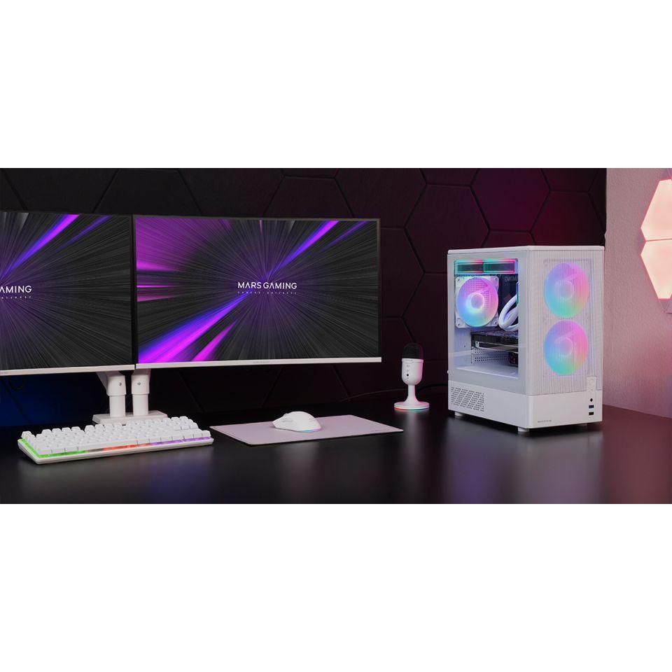 Caixa PC Micro-ATX MARS GAMING MC-ONYX (micro ATX, Mini-ITX - Mini Tower - Micro-ATX, Mini-ITX - Branco) — miniatura 5