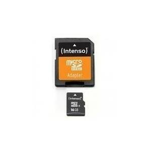 Cartão de Memória INTENSO 3403470 (16GB - Classe 4 - 20 MB/s - Preto)