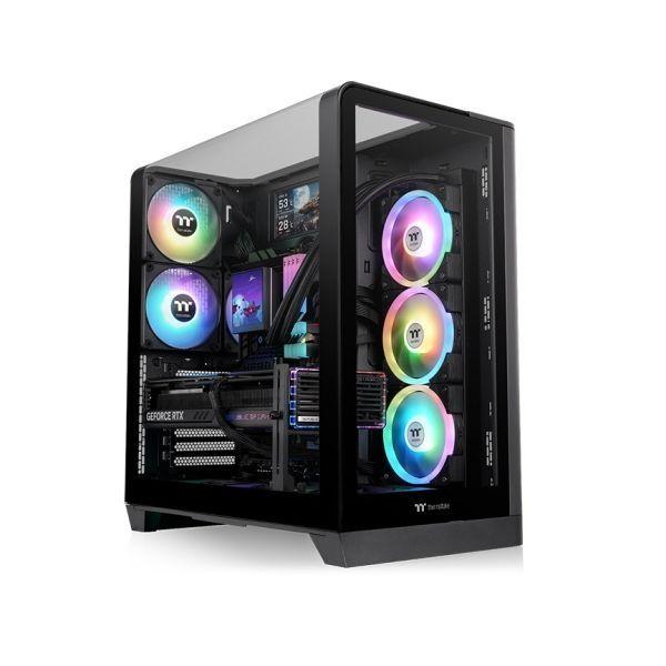 Caixa PC THERMALTAKE View 390 TG (ATX, micro ATX, Mini-ITX - Midi Tower - SPCC, vidro temperado - Preto), miniatura 2