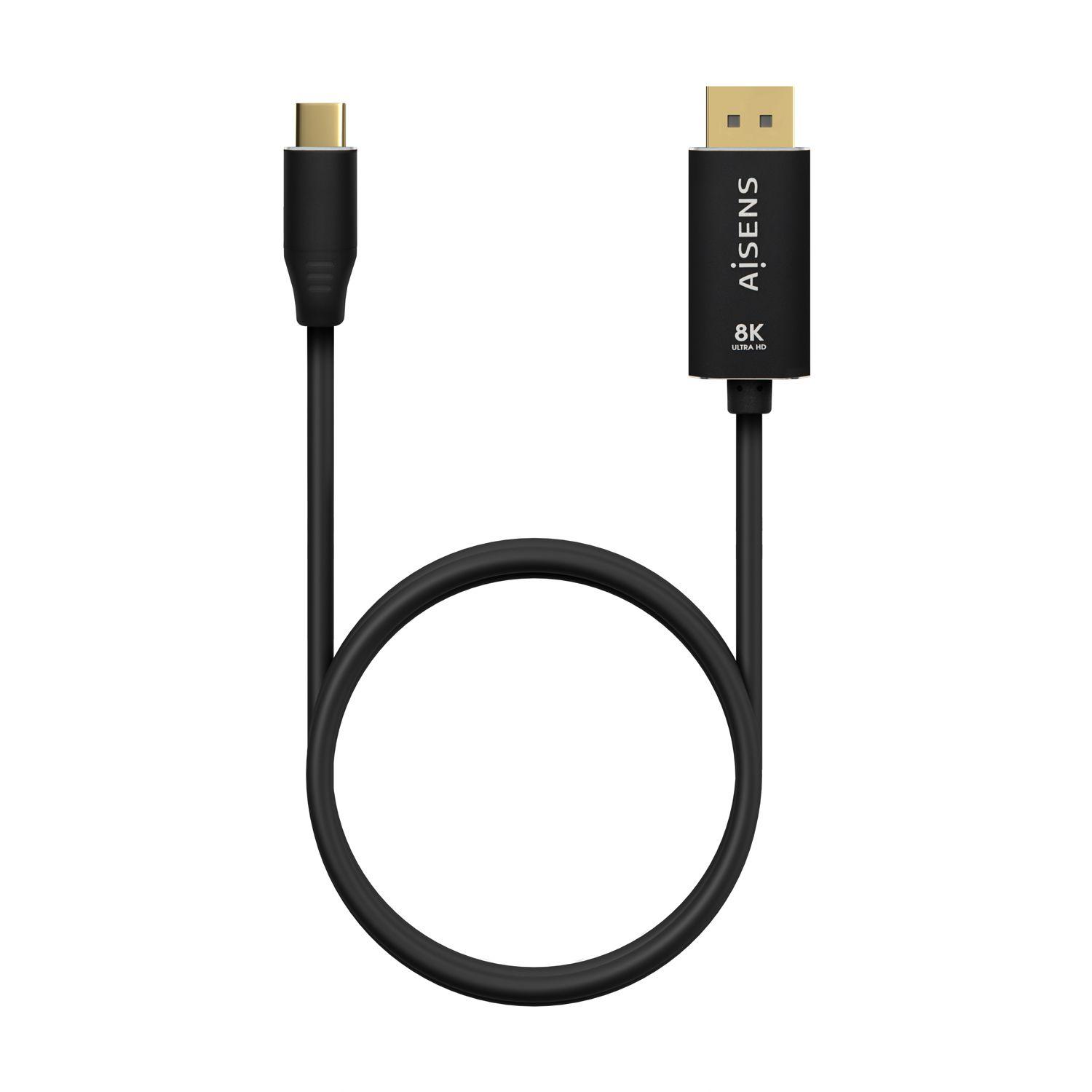 Cabo Conversor AISENS A109-0686 (0,8 m - USB Type-C - Preto), miniatura 3