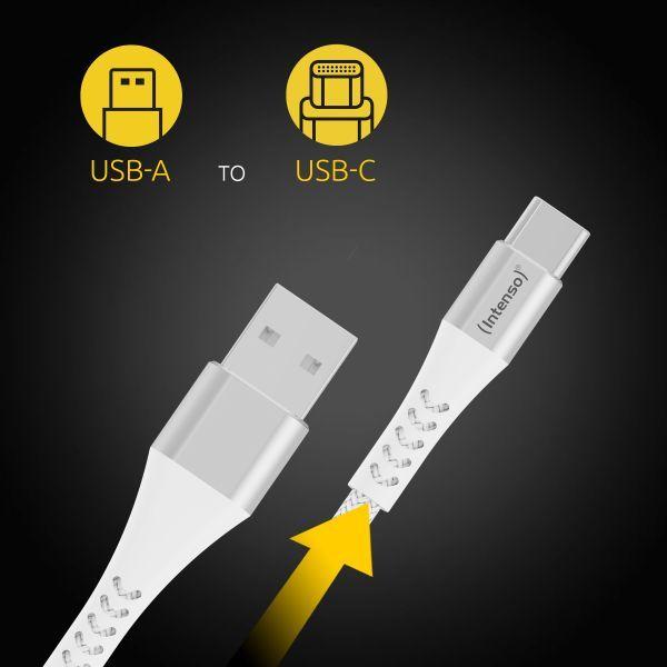 Cabo USB-C para USB-A INTENSO A315C (1,5 m - USB-C - USB-A - Branco), miniatura 3