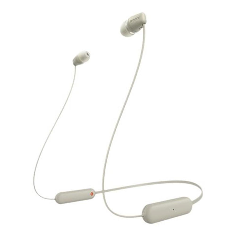 Auscultadores SONY WI-C100 (Binaural - Sem fios - Intra-aural - Bege)