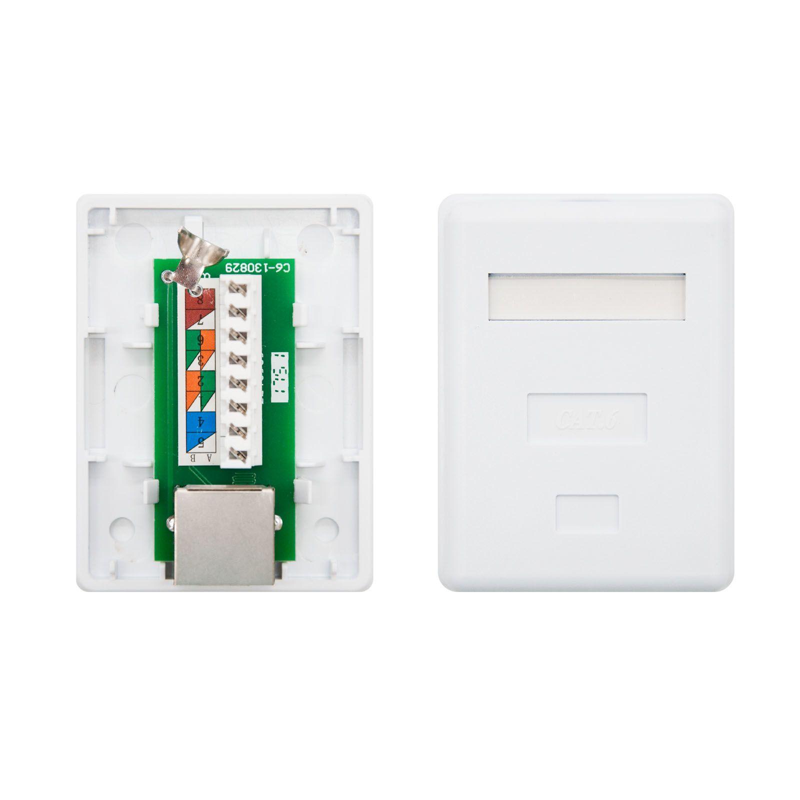 Tomada de Superfície RJ45 NANOCABLE 10.21.1601 (Branco), imagem 1