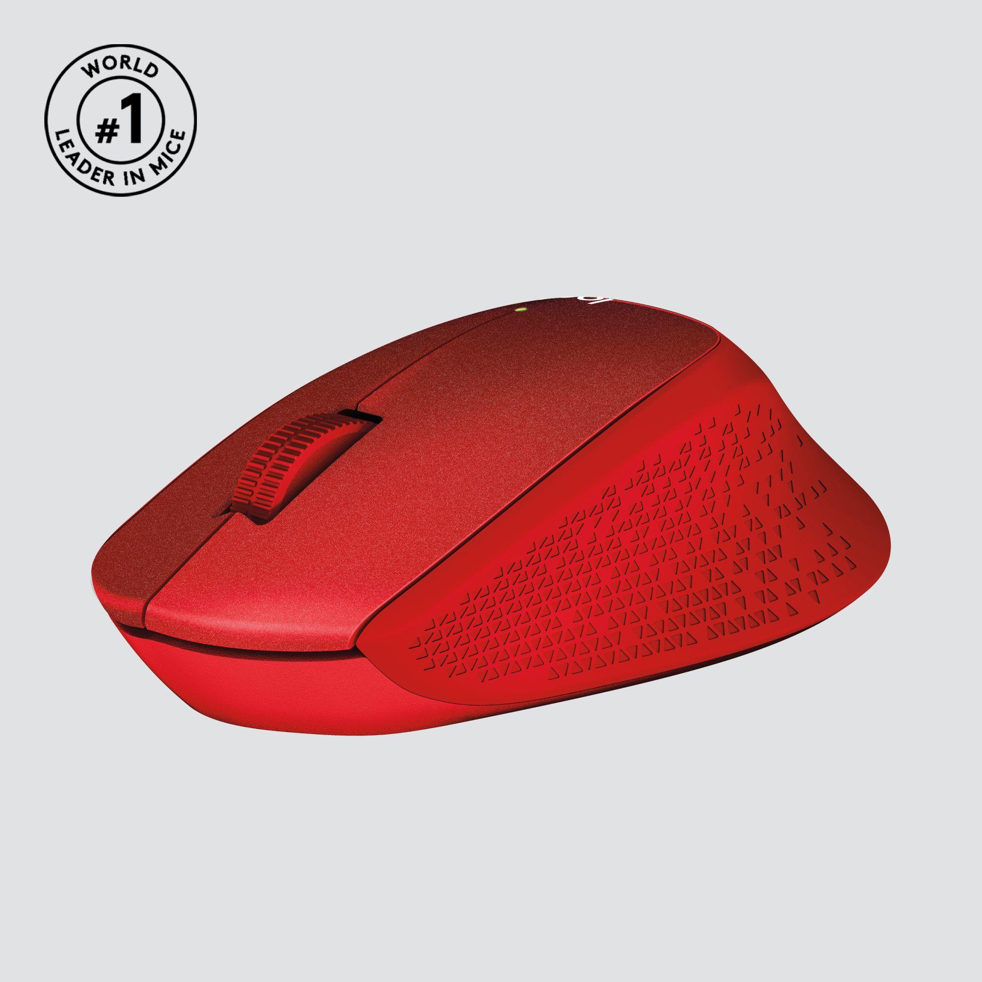Rato LOGITECH M330 Silent Plus (Mão direita - 1000 DPI - Mecânico - Vermelho) — miniatura 3