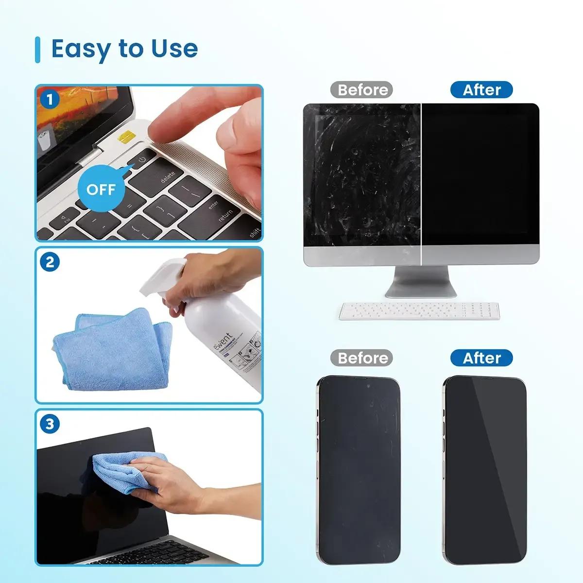 Kit de Limpeza de Ecrãs EWENT EW5680 (Azul e Branco) — miniatura 4