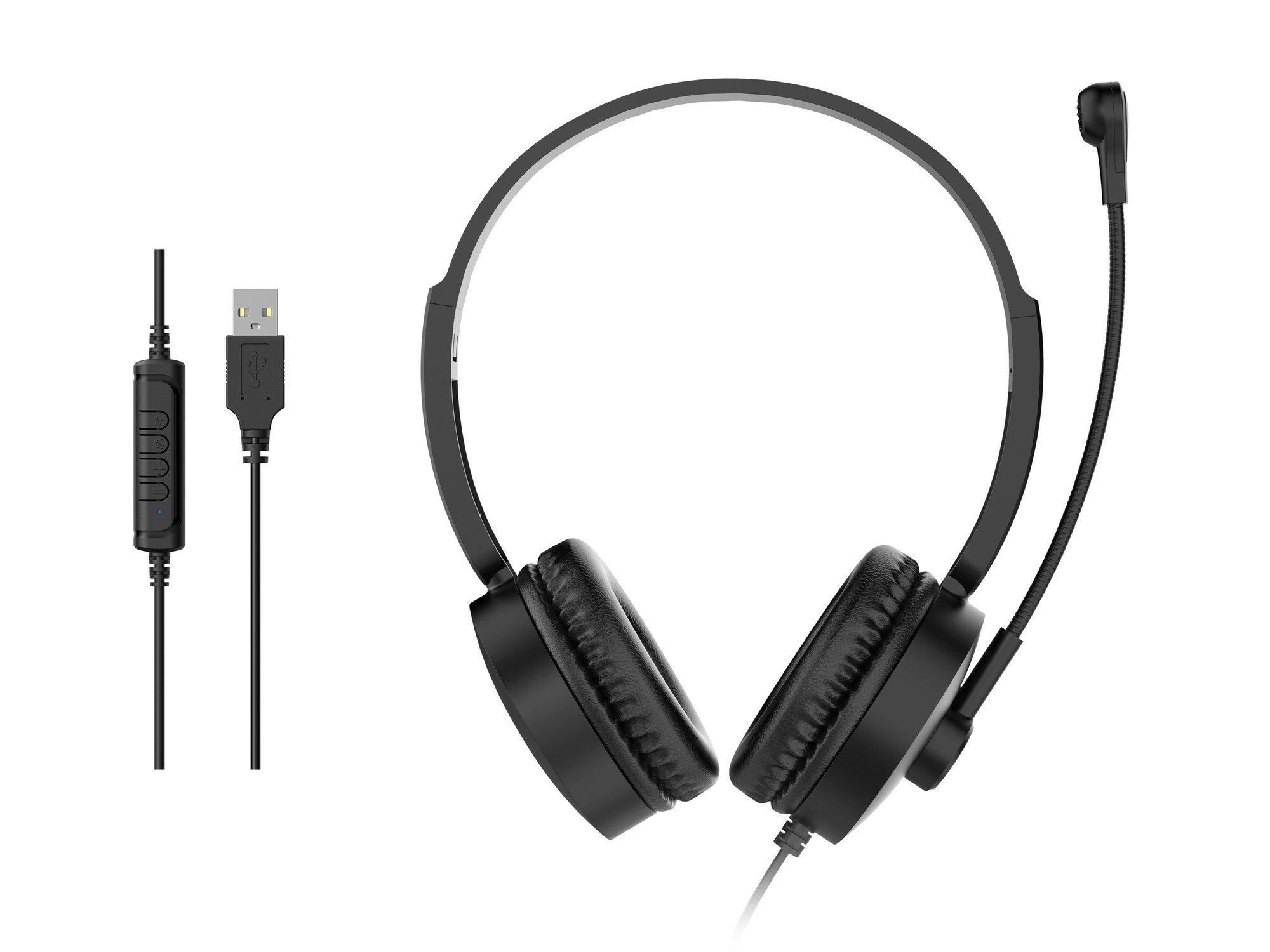 Auscultadores EQUIP 245301 (Binaural - Com fios - Supra-aural - Preto)