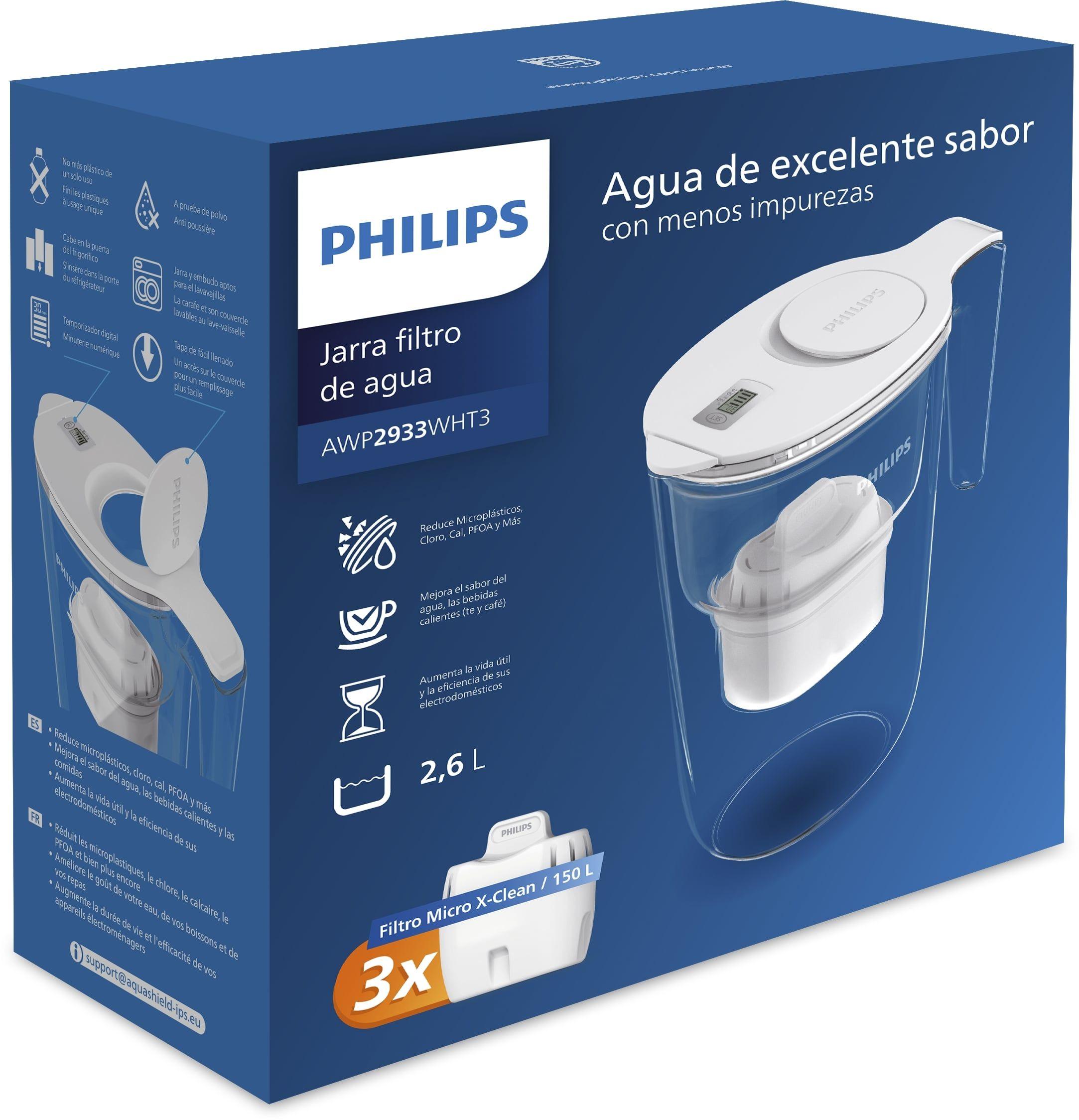 Jarro Filtrante PHILIPS AWP2933WHT3 (MicroClean X - 3 Cartuchos)