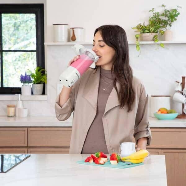 Liquidificadora Portátil NUTRIBULLET NBP003W (Liquidificadora desportiva - 0,475 l - Bateria - Branco) — miniatura 2