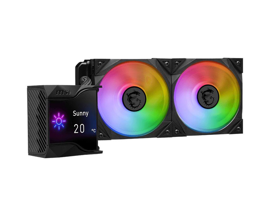 Kit de Refrigeração Líquida para CPU MSI MPG CORELIQUID D240 (120 mm - 2 ventoinhas - 2800 RPM - Preto) — miniatura 2