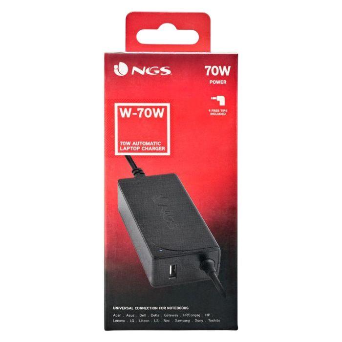 Carregador de Portátil NGS W-70W (70 W - Preto), miniatura 4