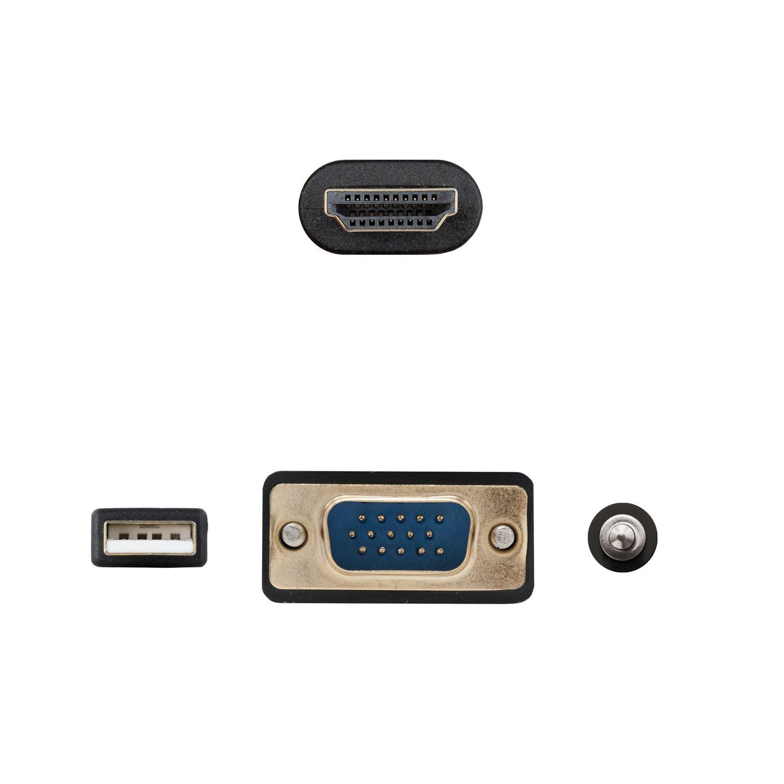 Cabo Conversor VGA para HDMI NANOCABLE 10.15.4612 (1,8 m - 60 Hz - Preto) — miniatura 3