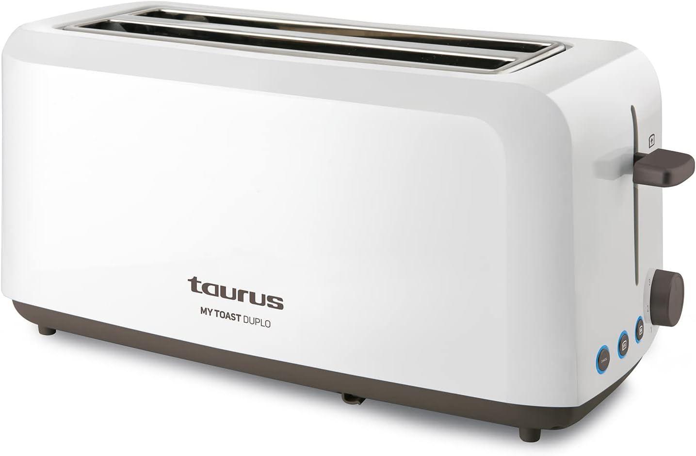 Torradeira TAURUS My Toast Duplo Cool 2R Larga (1450 W - 2 fatias - Preto e Branco)