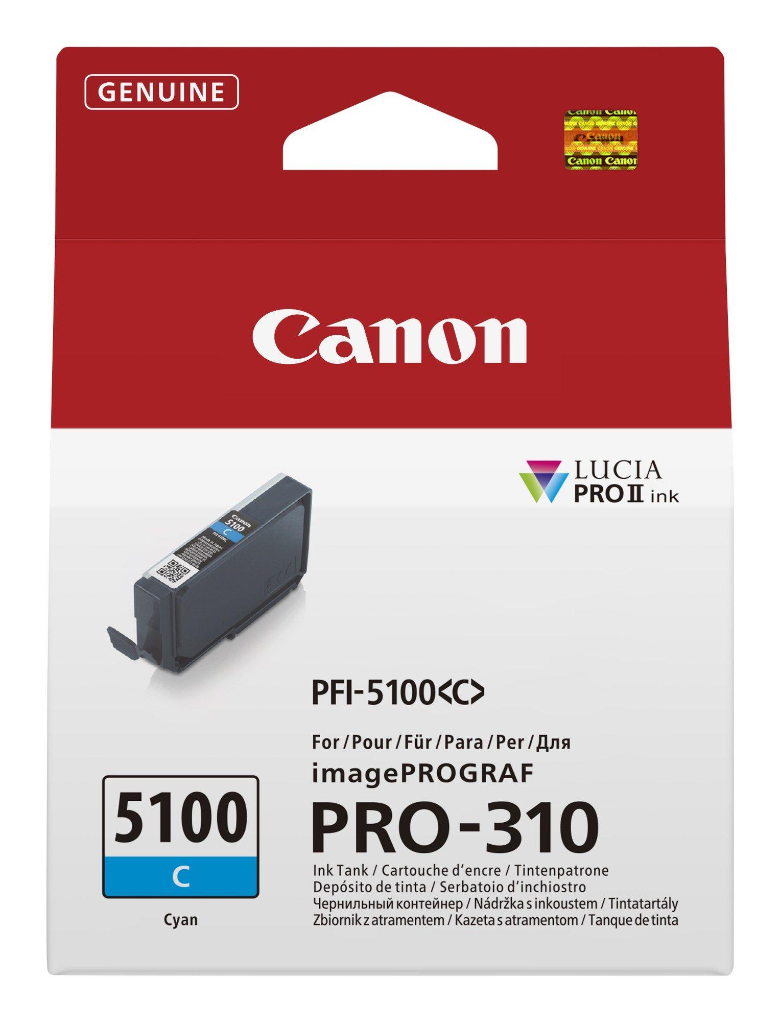 Tinteiro CANON PFI-5100 C (Ciano)