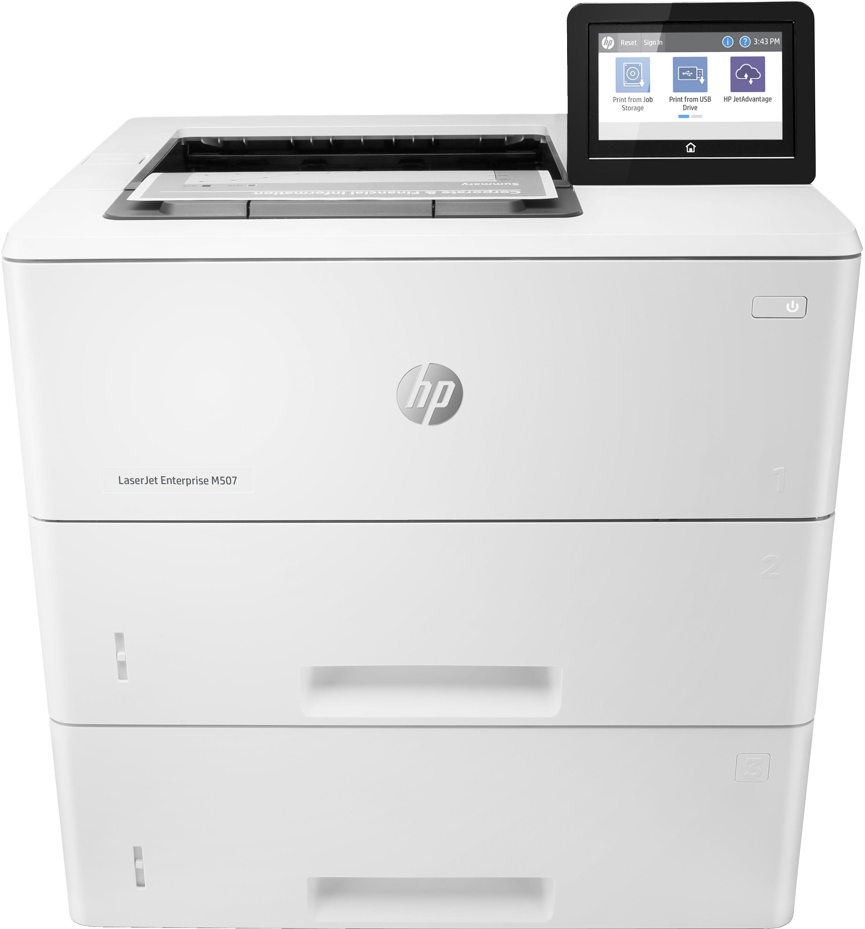 Impressora Laser HP LaserJet Enterprise M507x (Impressão a preto e branco - 1200 folhas - AC - Branco)