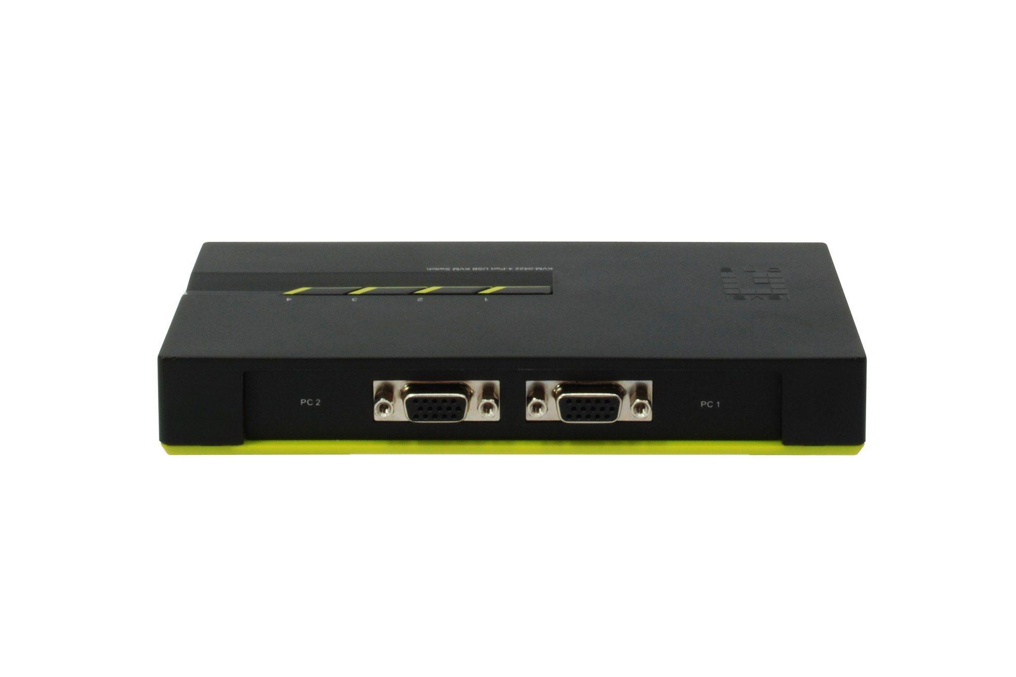 Switch KVM LEVELONE KVM-0422 (Preto e Verde) — miniatura 2