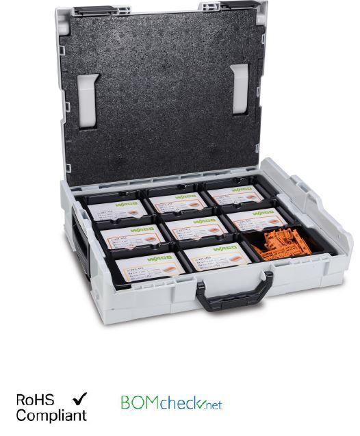 Conjunto de Terminais de Ligação WAGO 887-927 L-BOXX 102 Série 221 (410 peças - 0,2–4 mm²)