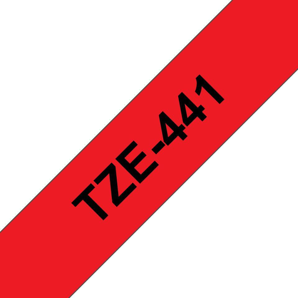 Fita de Impressão BROTHER TZe-441 (Preto sobre Vermelho)