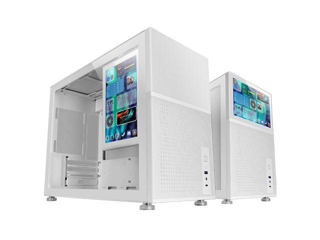 Caixa de Computador MARS GAMING MC-LCDW (Micro-ATX - Ecrã IPS 8" - Branco) — miniatura 3
