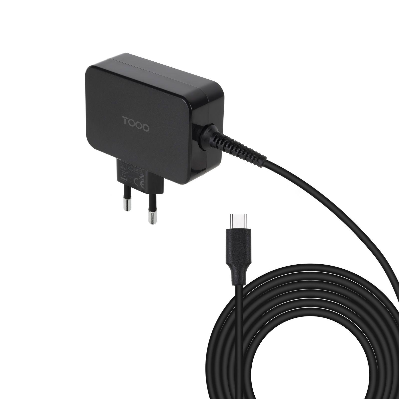 Carregador de Portátil TOOQ TQLC-USBCGAN45PD (45 W - 1.2 A - 3 A - Preto)