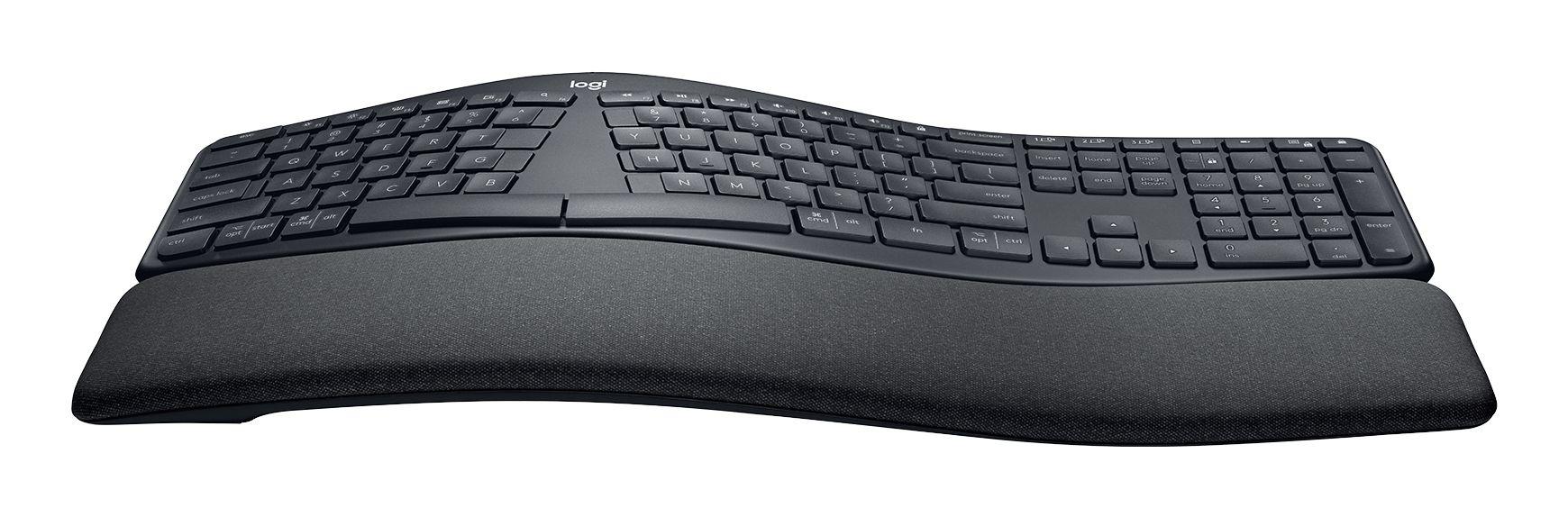 Teclado LOGITECH Ergo K860 (Espanhol - Teclas semi-mecânicas - Tamanho completo - Grafite)