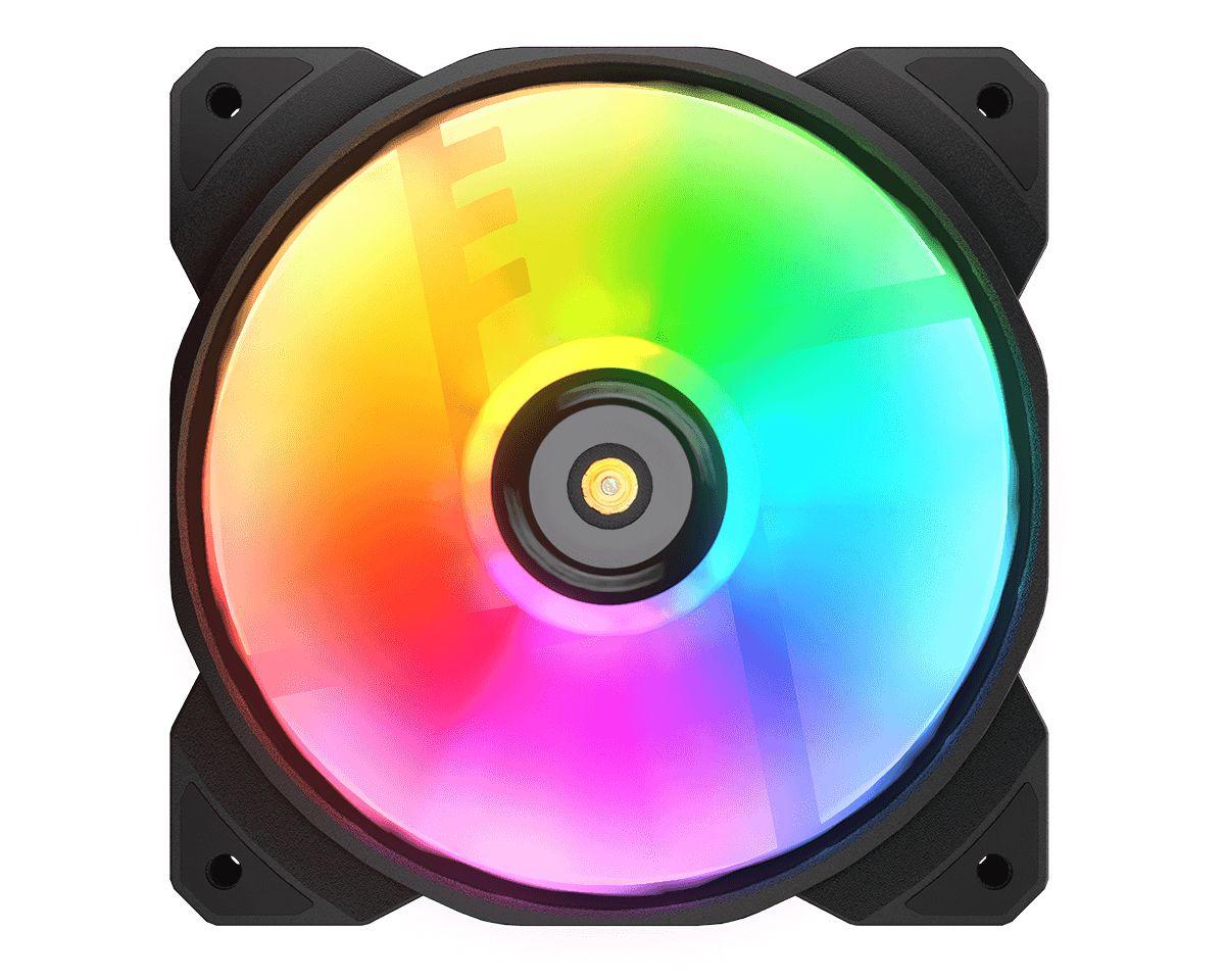 Ventoinha para Caixa de Computador COUGAR MHP 120 ARGB (Metal - Preto e branco)