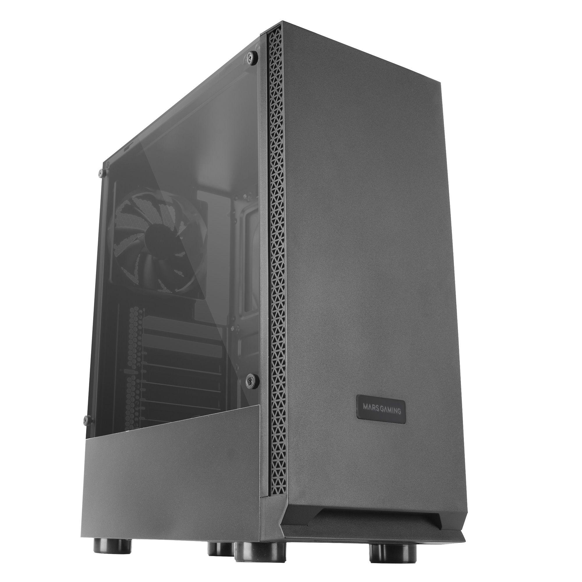 Caixa PC MARS GAMING MCN2 (ATX, micro ATX, Mini-ITX - 2.5" - Mini-ITX, ATX - Preto)