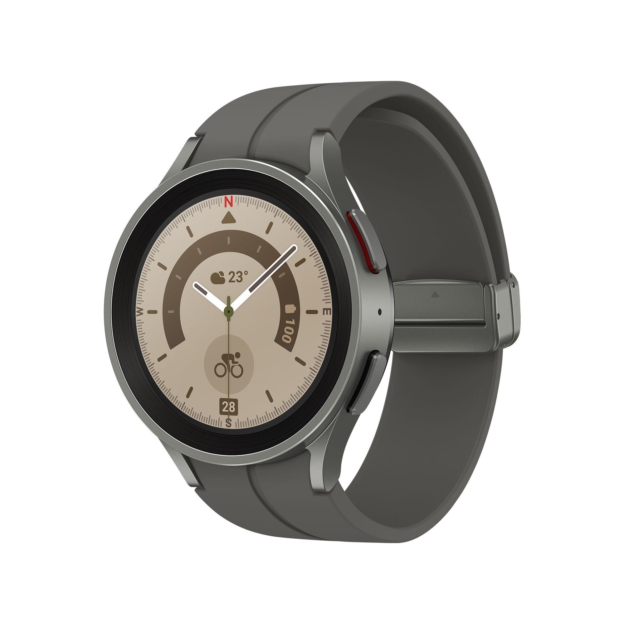 Smartwatch SAMSUNG Galaxy Watch5 Pro LTE 45 mm (Redondo - Wear OS - Exynos W920 - Cinzento)