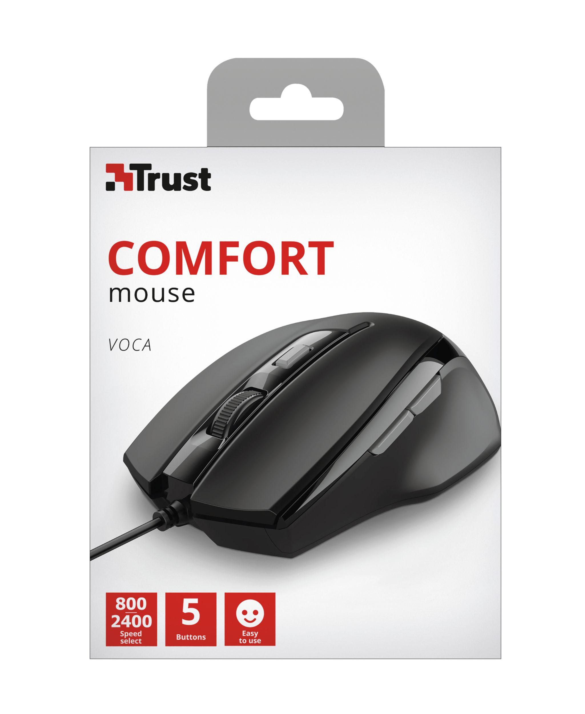Rato TRUST Voca Comfort (Mão direita - 2400 DPI - Ótico - Preto), miniatura 6