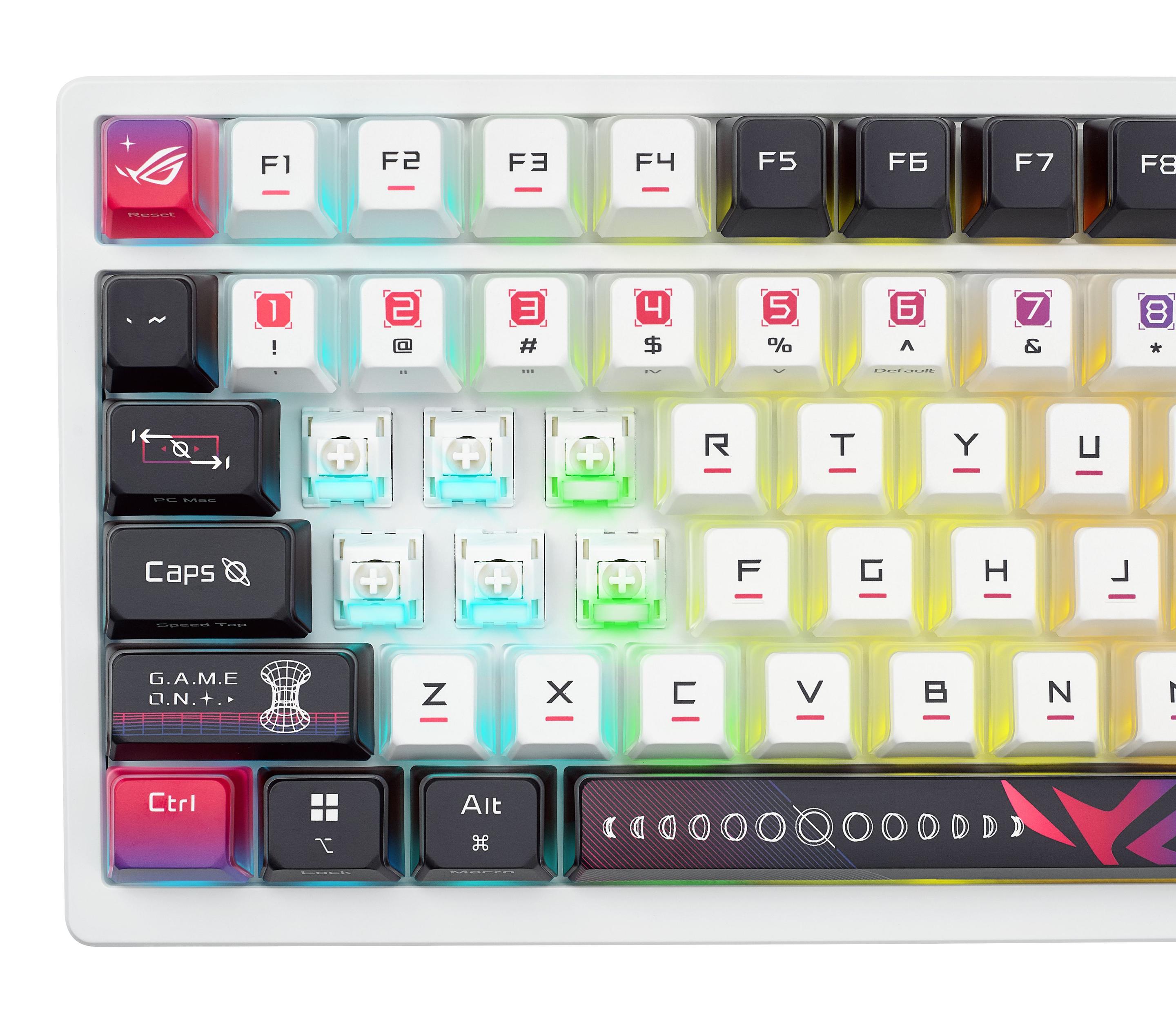 Teclado ASUS ROG Azoth X (Suíço - Interruptor de chave mecânico - 75% - Preto, Branco) — miniatura 7