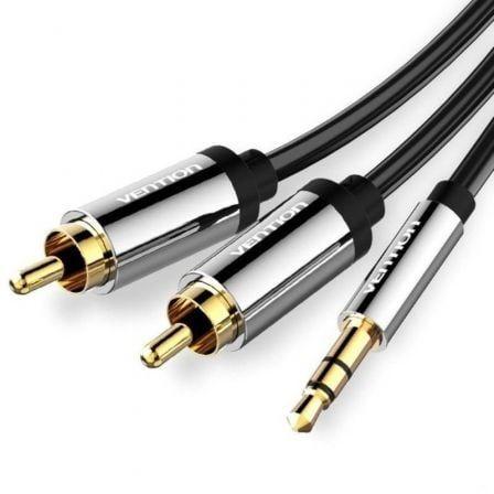 Cabo Áudio Estéreo VENTION BCFBJ (5 m - Jack de 3,5 mm macho - 2 x RCA macho - Preto)