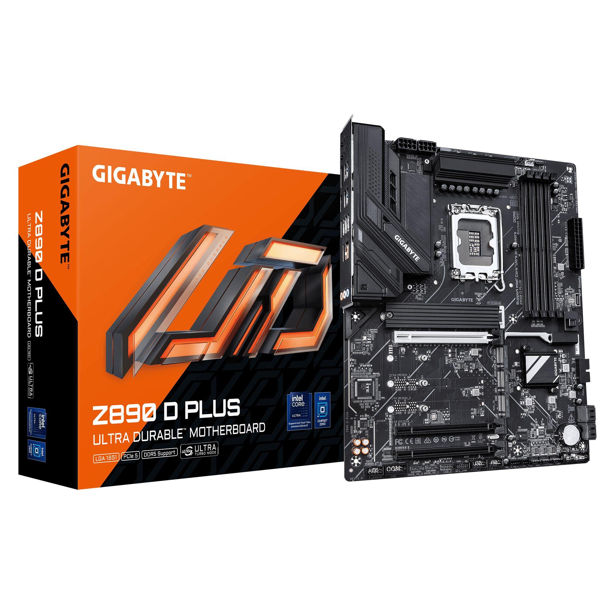 Motherboard GIGABYTE Z890 D PLUS (LGA 1851 (Socket V1) - Intel Core Ultra - ATX - Preto)