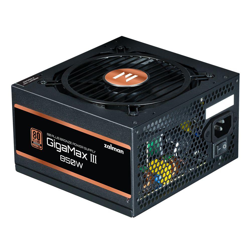 Fonte de Alimentação ZALMAN GIGAMAXIII 850W (ATX - 850 W - 80 PLUS Bronze - Preto)