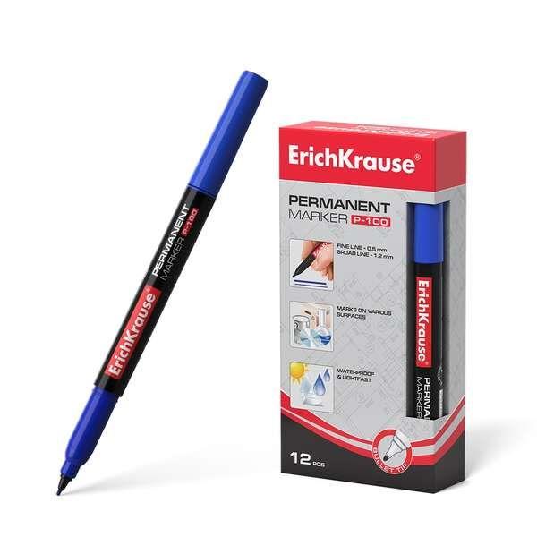 Marcador Permanente Fino ERICHKRAUSE P-100 (Azul)